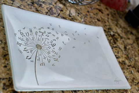 Dandelion Platter on White